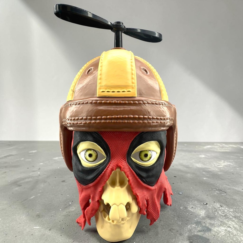 Deadpool & Wolverine Headpool Head Popcorn Bucket AMC Exclusive Propeller Beanie